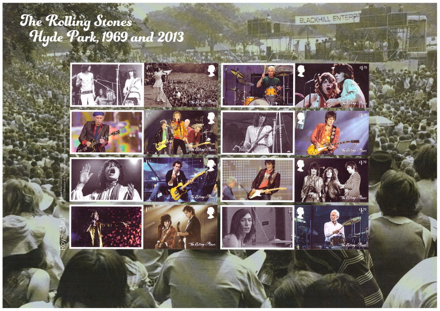 LS139 (TBC) 2022 Rolling Stones Hyde Park Royal Mail Generic Smilers Sheet