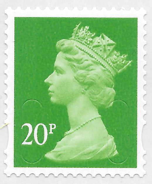 2013 20p Light Green MA13 Col. 3 Row 2 Cyl (D1) D1 D2 Machin Block (image for) 2013 20p Light Green MA13 Col. 3 Row 2 Cyl (D1) D1 D2 Machin Block