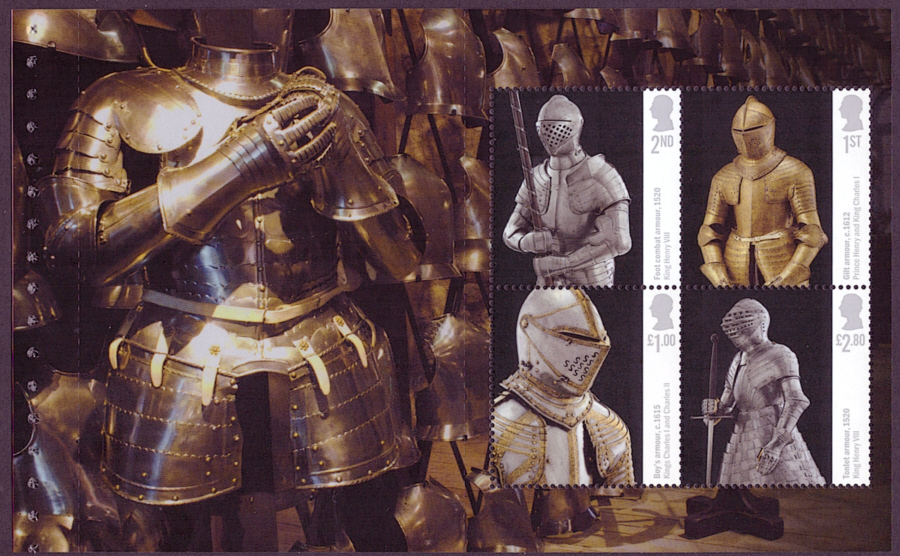 Pane DP660 from 2025 Royal Armouries Prestige Booklet (image for) Pane DP660 from 2025 Royal Armouries Prestige Booklet