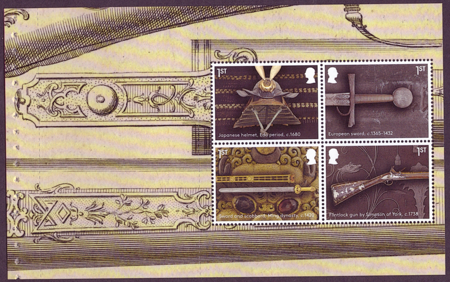 Pane DP662 from 2025 Royal Armouries Prestige Booklet (image for) Pane DP662 from 2025 Royal Armouries Prestige Booklet