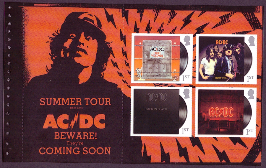 Pane DP665 from 2025 AC/DC Prestige Booklet (image for) Pane DP665 from 2025 AC/DC Prestige Booklet