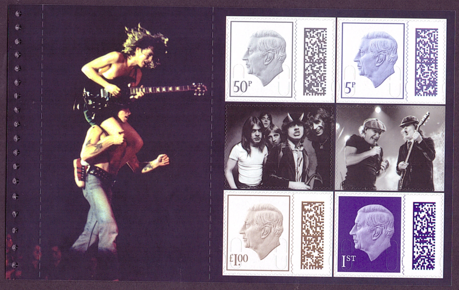Pane DP666 from 2025 AC/DC Prestige Booklet (image for) Pane DP666 from 2025 AC/DC Prestige Booklet
