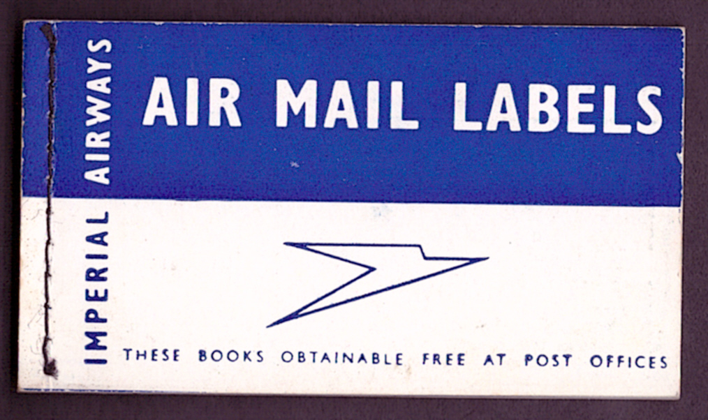 Imperial Airways airmail label booklet.