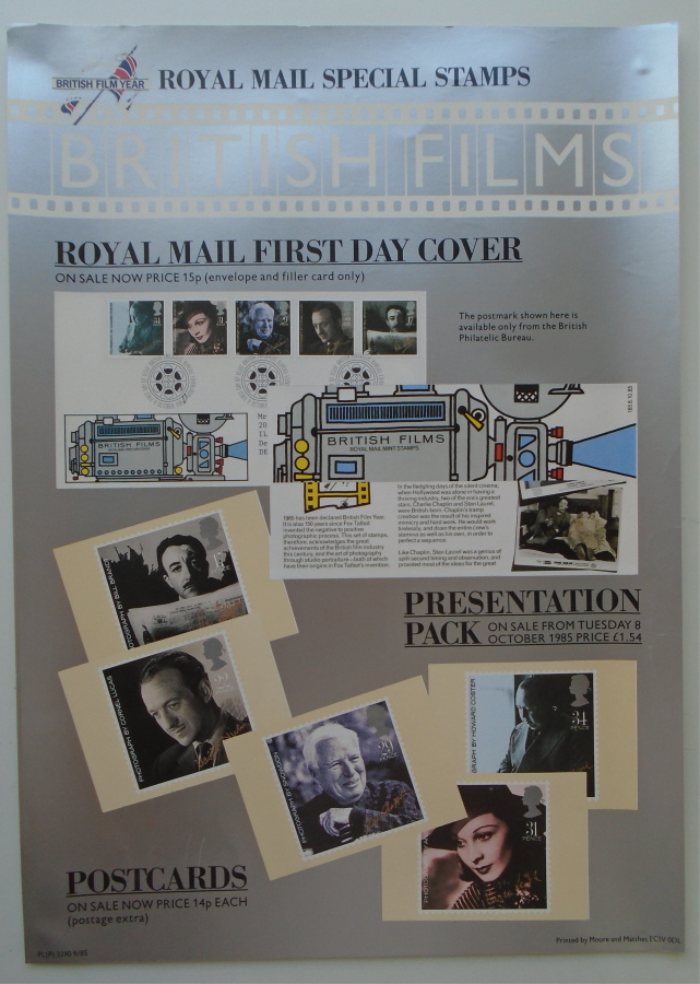 (image for) 1985 British Films Post Office A3 poster. PL(P) 3290 9/85.