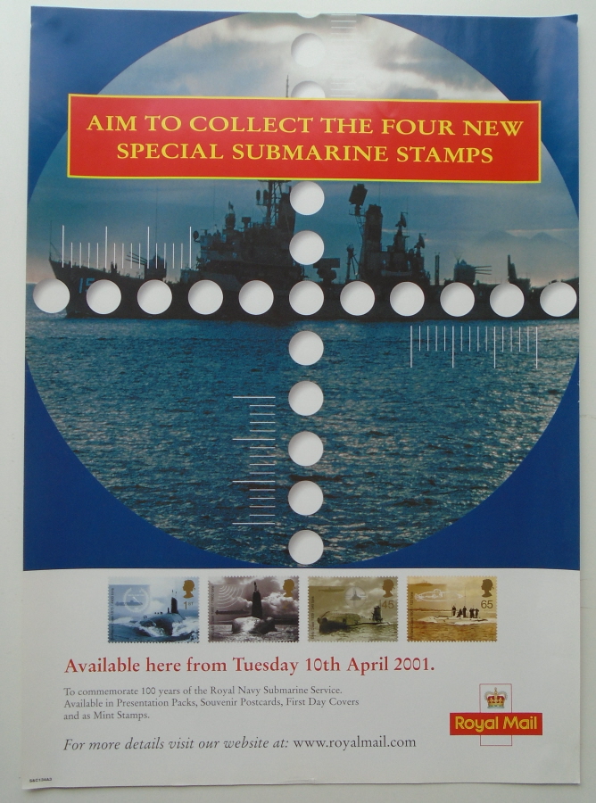 (image for) 2001 Submarines Post Office A3 poster. S&C134A3.