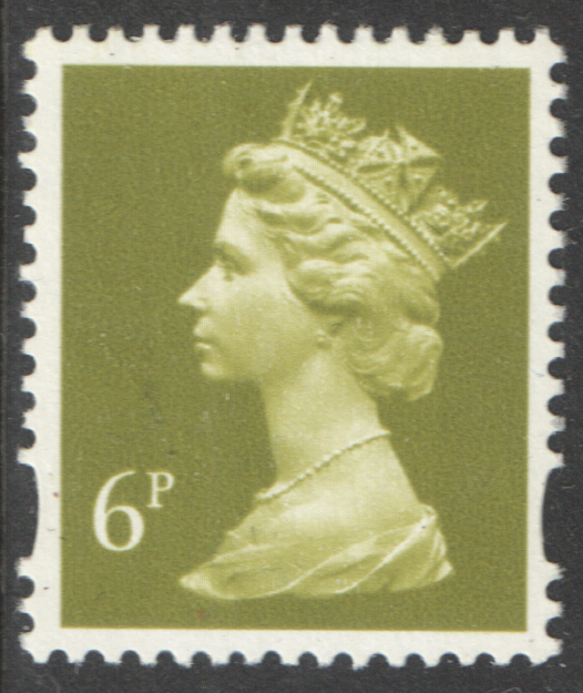 DG60.10 6p Lime Green 17-02-98 left margin warrant 613 Machin block of 14 (image for) DG60.10 6p Lime Green 17-02-98 left margin warrant 613 Machin block of 14