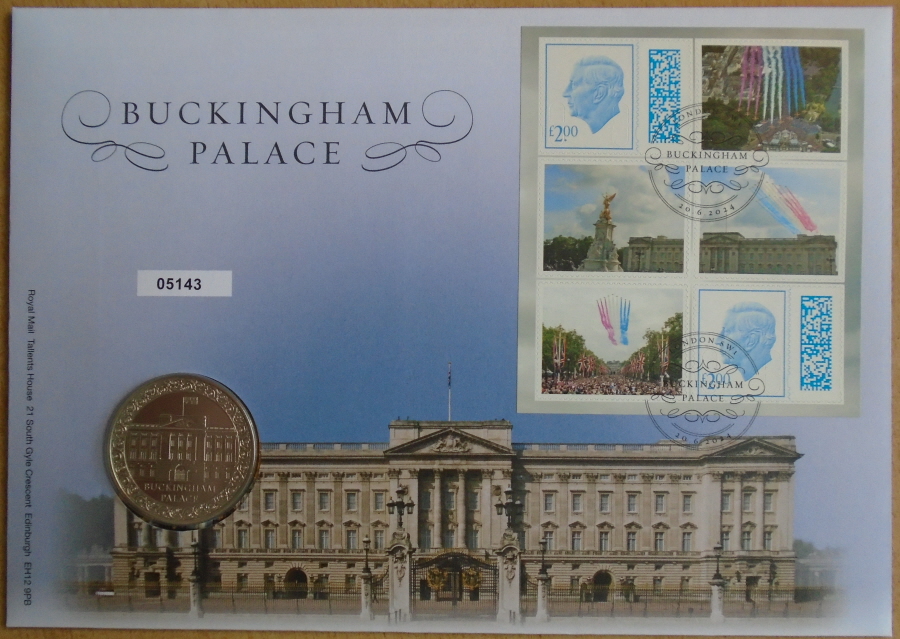 (image for) 2024 Buckingham Palace Red Arrows Prestige Pane £5 coin Royal Mail PNC first day cover